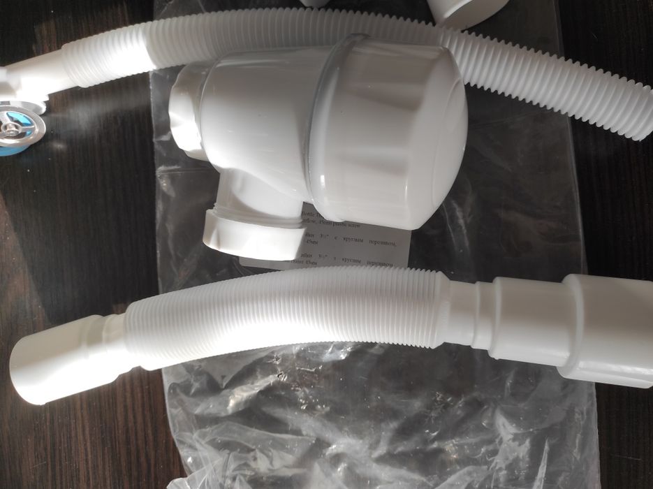 Сифон для мойки з переливом