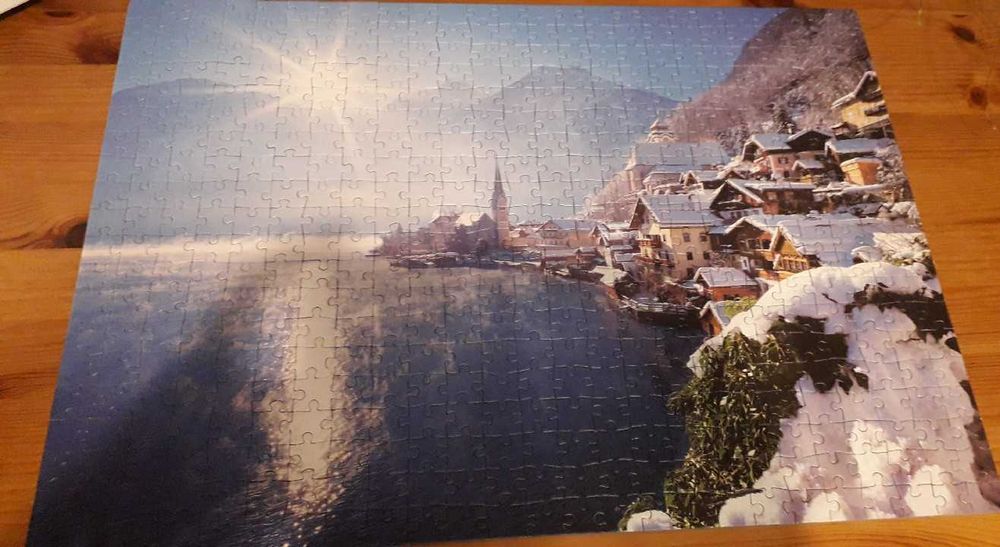 Puzzle 500 Clementoni High Quality miasteczko Hallstatt zimą kompletne