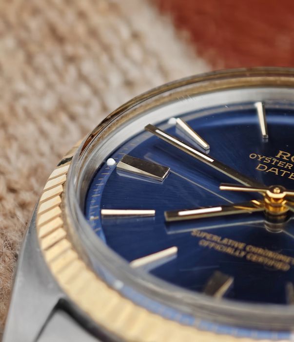 ROLEX Datejust 18K | Rzadka tarcza "Doorstop" Blue | Pudełko