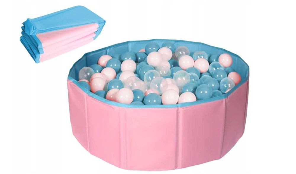 Kojec dla dzieci suchy basen OKRĄGŁY Różowy Pastelowy Niebieski 1m