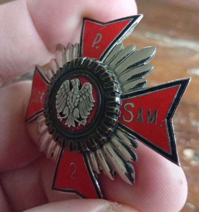 Odznaka 2 Szkolny Pułk Samochodowy, oficerska lata 40 nr 2 PIĘKNY STAN