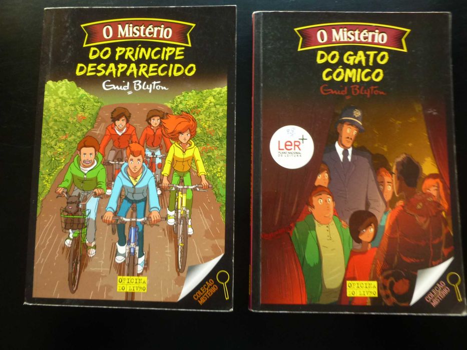 4 livros Enid Blyton - "Coleção Mistério" e "Clube dos Sete"