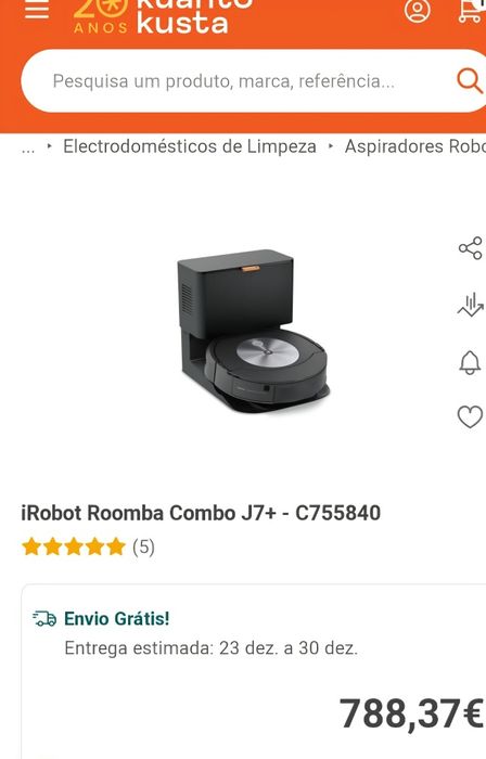 iRobot Roomba Combo J7+ | COMO NOVO | Garantia
