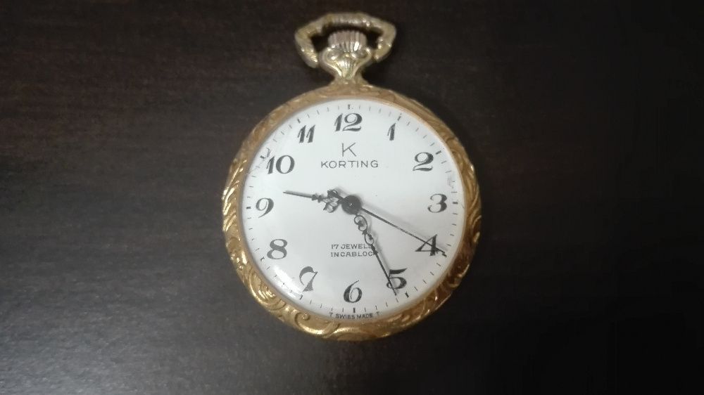 17 rubis , Antigo Relógio de bolso Korting !