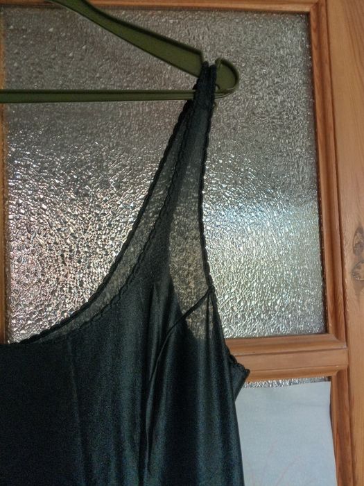 Halka koszulka nocna damska czarna długa