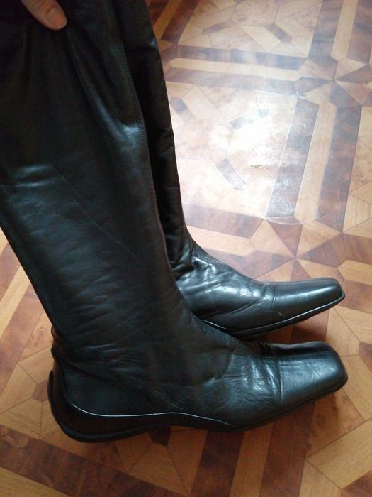 Kozaki skórzane skóra czarne cholewka Airstep 40