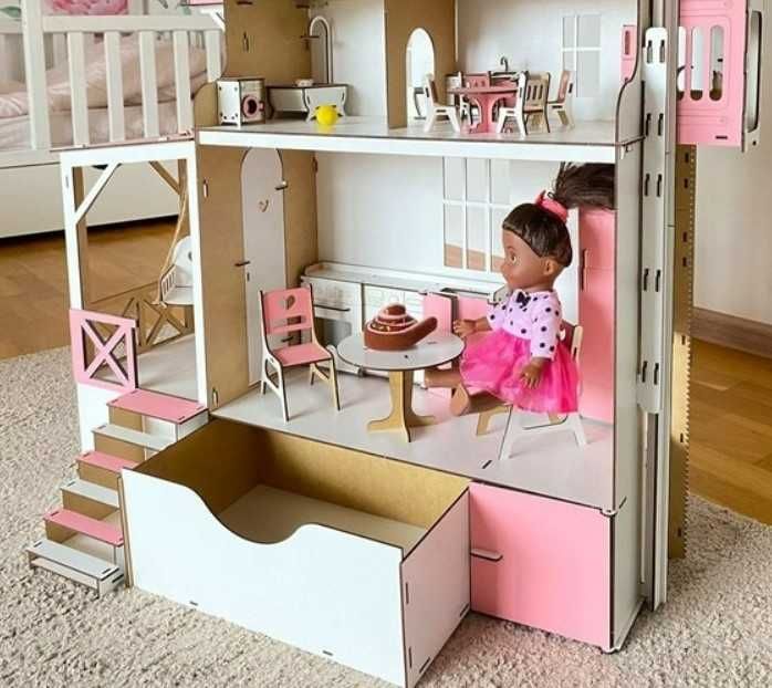 Ляльковий, дитячий будиночок, великий, деревʼяний НОВИЙ ‼️ — для Барбі