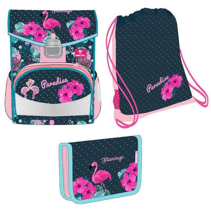 Tornister szkolny plecak klasa 1-3 BELMIL Flamingo Paradise 14L