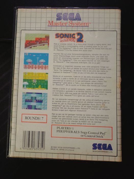 Sonic 2 - Master system