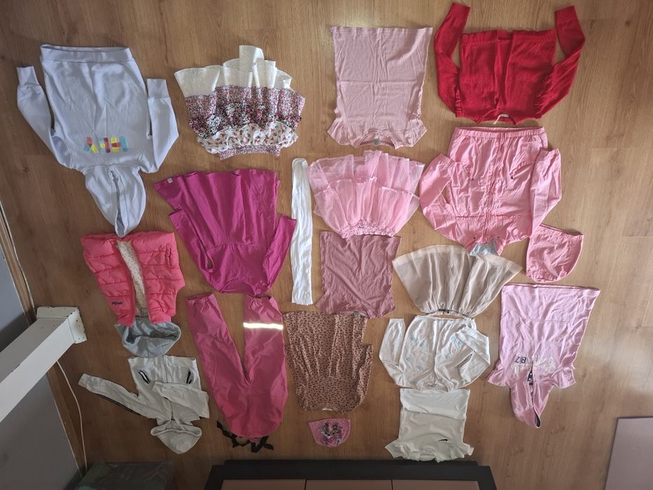 Paka ubranek dziewczynka 128 wiosna