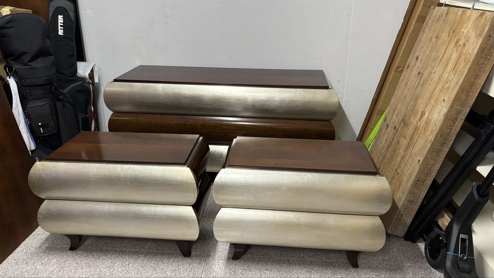 Comoda e duas mesas cabeceira - Design Moderno