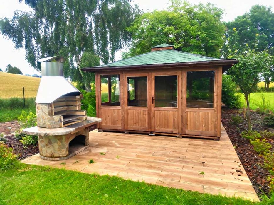 Altana 23 Ogrodowa 4x4 Szklana | Z Gontem i Impregnacją od PRODUCENTA