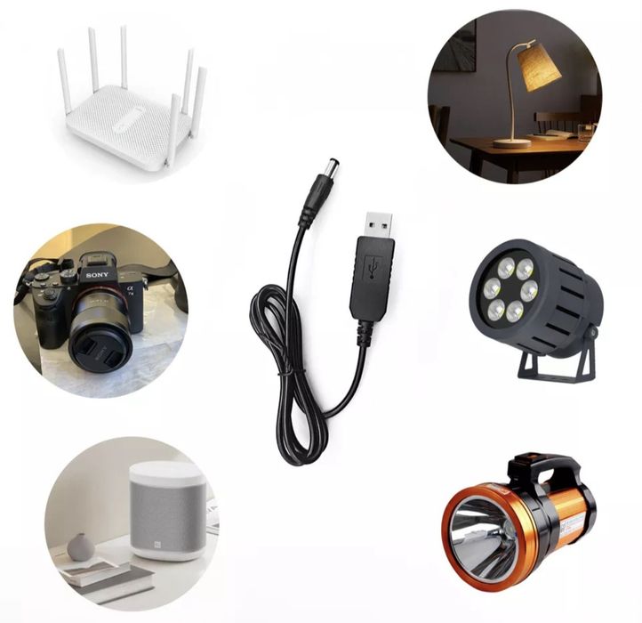 DC кабель для живлення роутера. Usb. Power bank. 12v