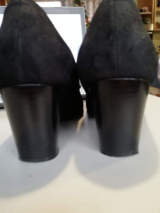 Туфли кожа б/у с лакированым носком