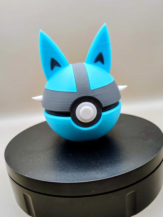PokeBall "Lucario Ball". Figurka kolekcjonerska. Wydruk 3D.