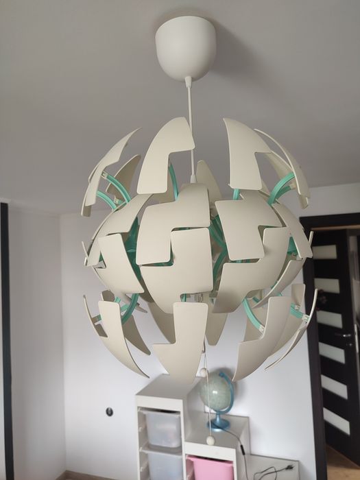 Lampa  wisząca biała zielona IKEA