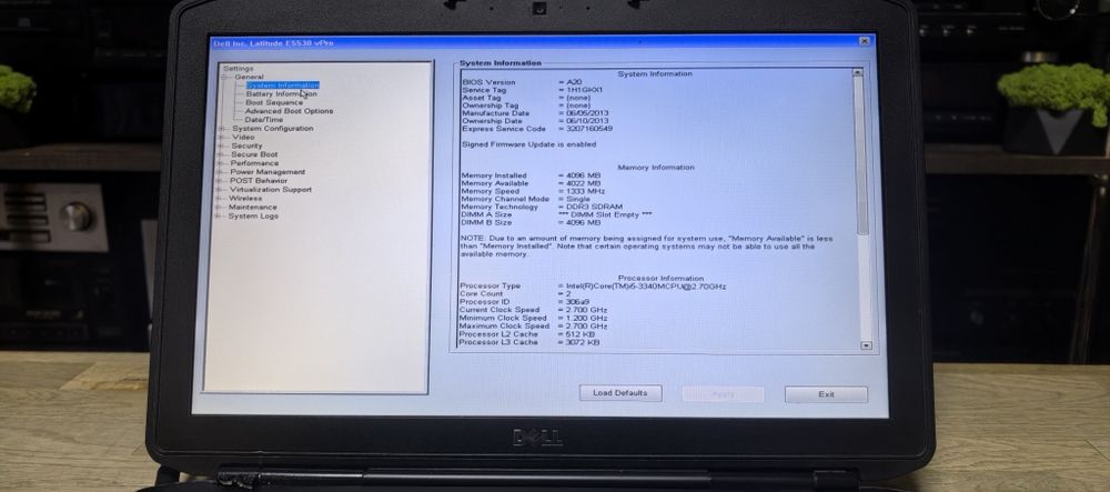 Ноутбук Dell E5530/i5-3340M/Ram 4Gb/HDD No