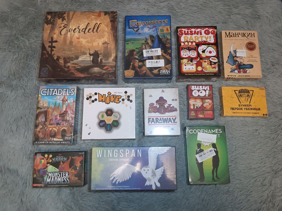 Квиток на потяг Everdell Кодові імена Манчкін Бункер Каркасон