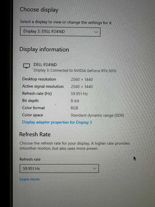 Монитор Dell P2416D 24" 2560x1440 (16:9)