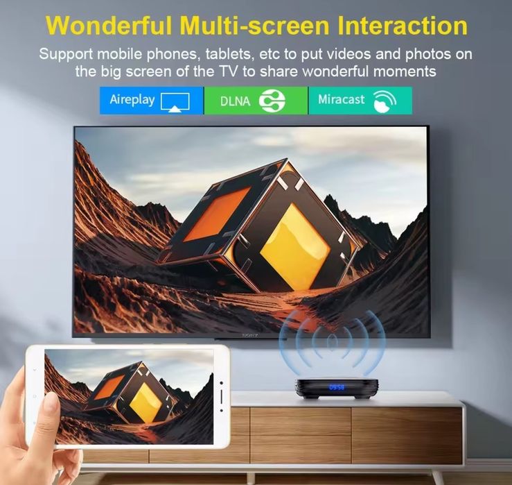 TV Box Allwinner H618 Android 12 WiFi podwójne 8K 4K BT