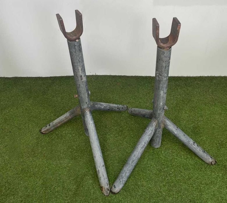 Par de preguiças de altura ajustavel para desenrolar corda, etc