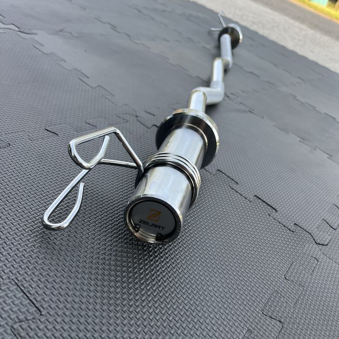 Гриф W-подібний зігнутий 120 см, 50 мм олімпійський, треп, прямий