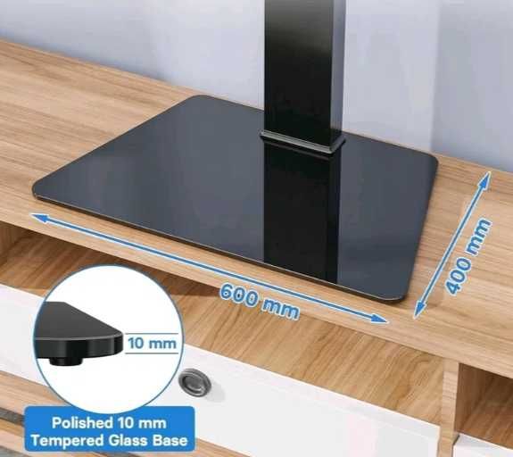 Stojak do telewizora Obrotowy 42-86 Cali Regulowany Szklany do 50 Kg