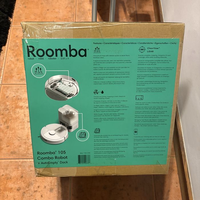 Aspirador Robot Romba iRobot 105 + AutoEmpty (novo selado)