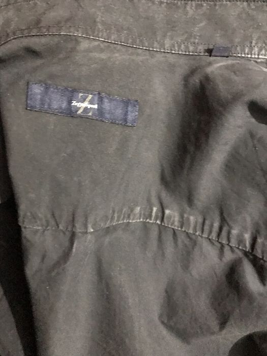 Camisa desportiva Zegna Sports preta desbotada
