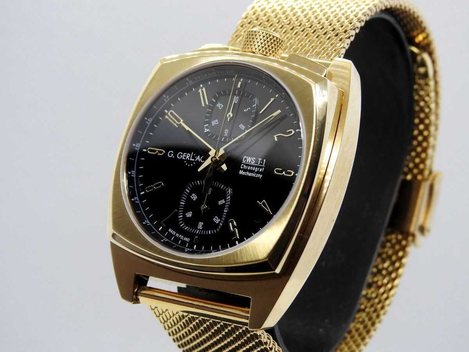 Zegarek męski CWS T1 chronograf mechaniczny typu bullhead . G.Gerlach