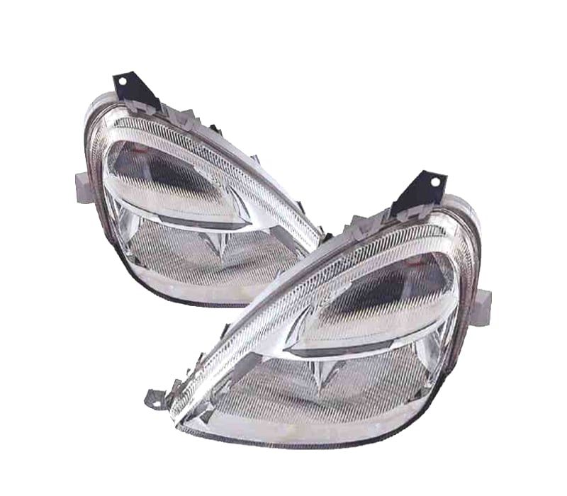 FAROIS FRONTAIS MERCEDES CLASSE A W168 97-04 FUNDO CROMADO