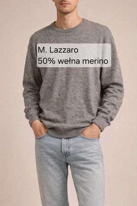 Sweter wełniany męski Lazzaro roz.L