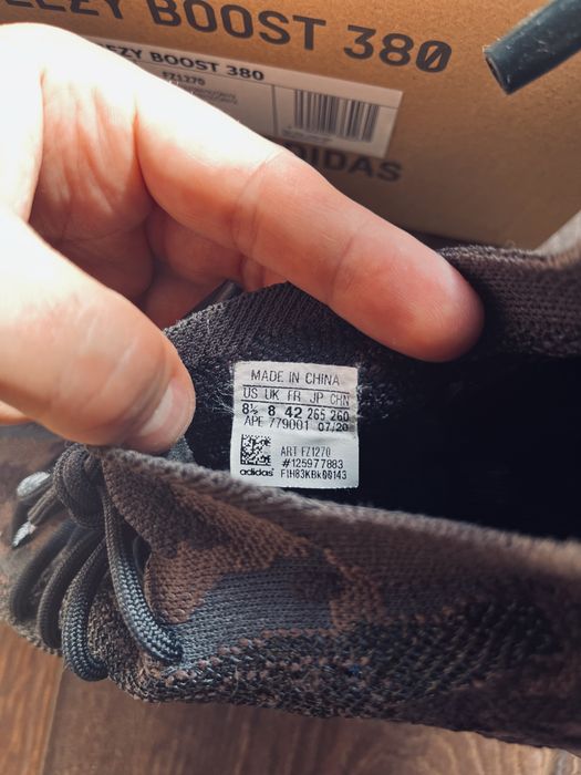 Adidas Yeezy Boost 380 FZ1270 Onyx Origanals (оригінал)