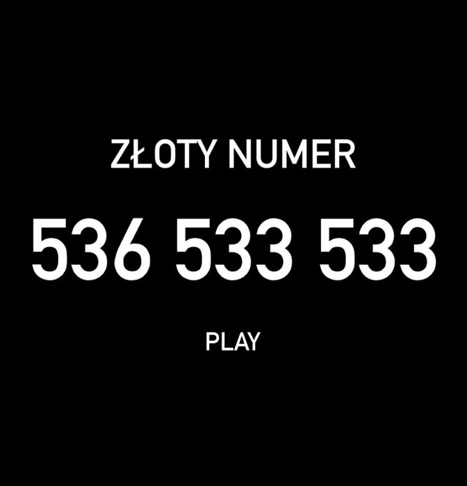 ZŁOTY numer telefonu - karta SIM Play