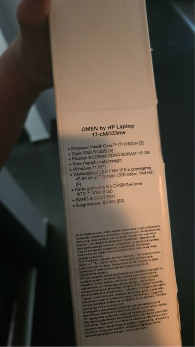 Laptop hp Omen i7