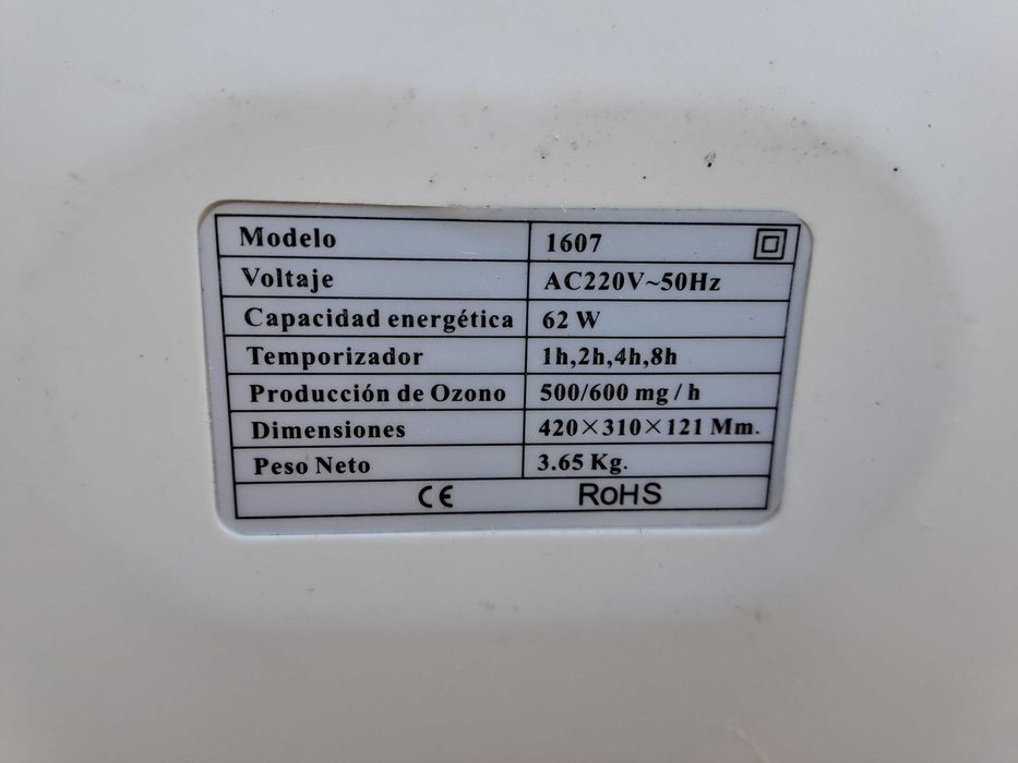 Gerador de ozono e aníones