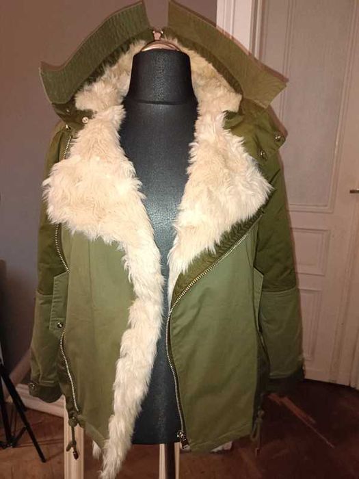 Kurtka parka futerko ZARA rozm S jak nowa