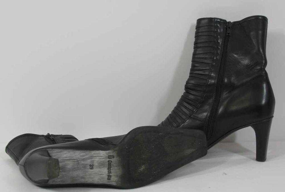 Buty botki czarne skórzane Rozmiar 39