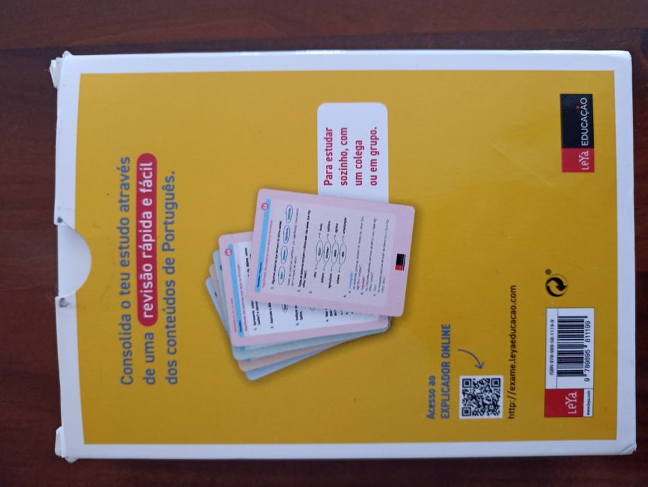 Cartões de revisões de português