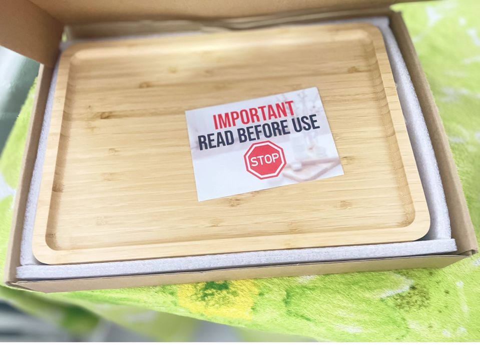 Доска бамбук для напитков и закусок з кріпленям на диван