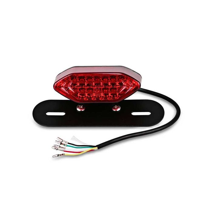 Luz traseira LED integrada para moto - Stop, travão e piscas