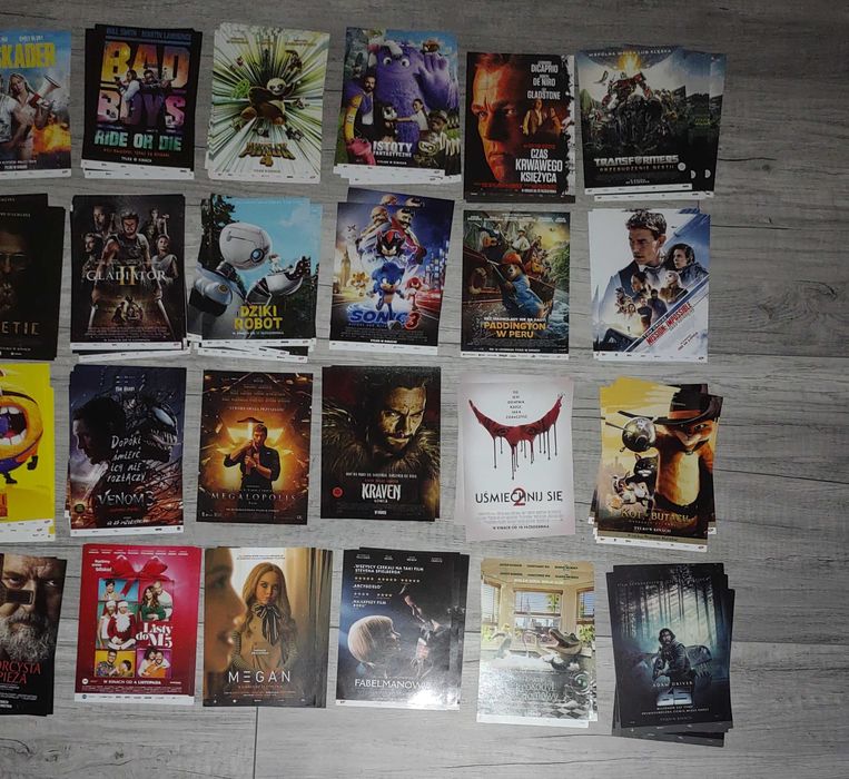 Ulotki karteczki z filmów kinowych kino całość 278