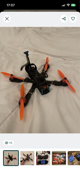 Drone racer fpv (fibra de carbono)