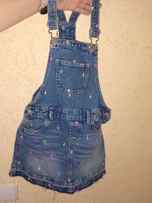 Джинсовий сарафан спідниця Blukids Better Cotton Funny Summer для дівчинки 134 140