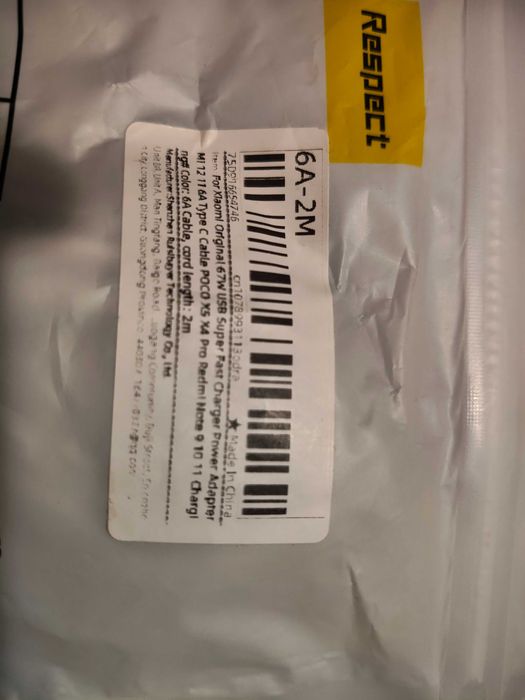 Cabo de carregamento rápido USB para Xiaomi