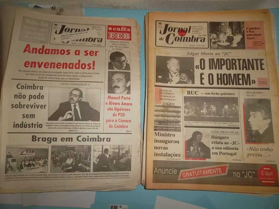 Jornal de Coimbra - 75 exemplares dos anos 80 e 90