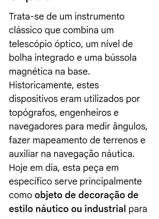 Telescópio óptico em ótimo estado