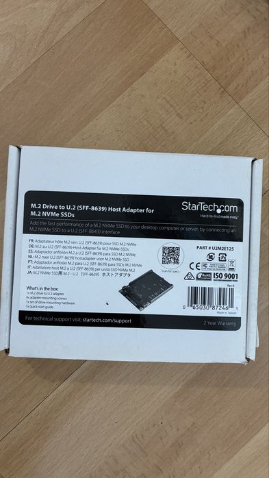 Adapter M.2 NVMe do U.2 (SFF-8639) StarTech U2M2E125 – NOWY