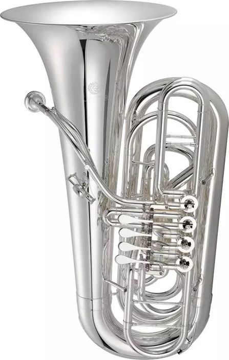 Tuba JUPTER TODA EM PRATA 3/4. 4 rotores