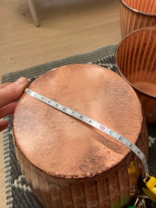 Osłonka doniczka metalowa TKmaxx + 2 mniejsze